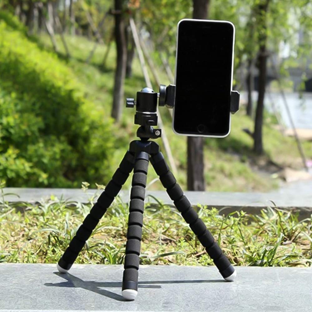 Portable Mini Octopus Tripod Stand with Phone Holder for Live Selfie,
