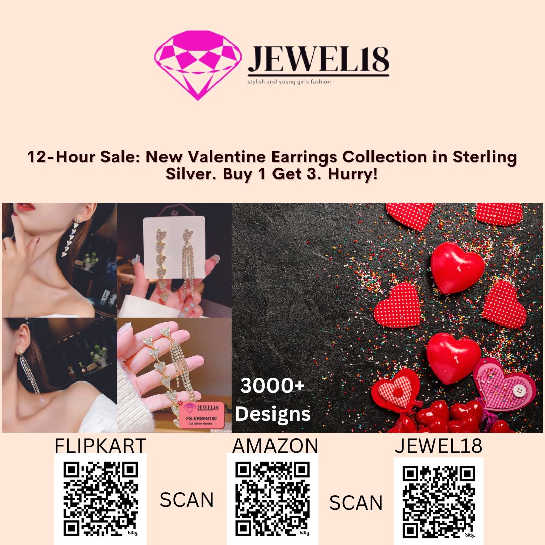 AAA Buy 1 Get 3 Free Valentine Jewel18 Designer Earrings