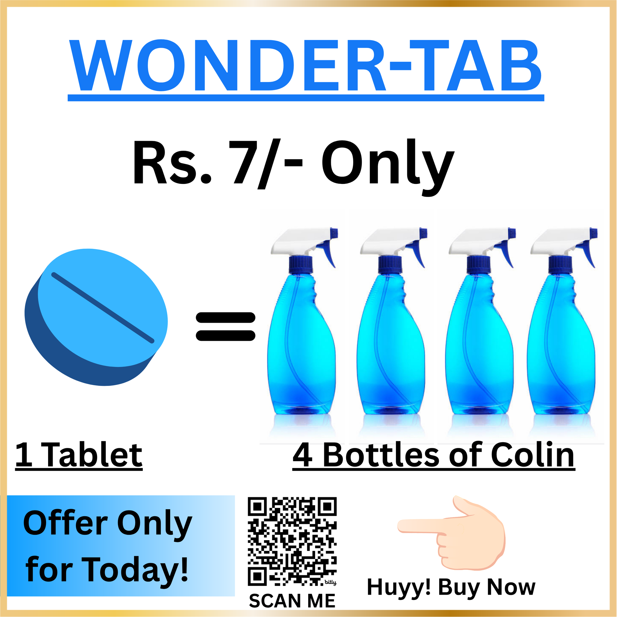 WonderTab - Instant Multi Surface Cleaner Tablets -10 No's