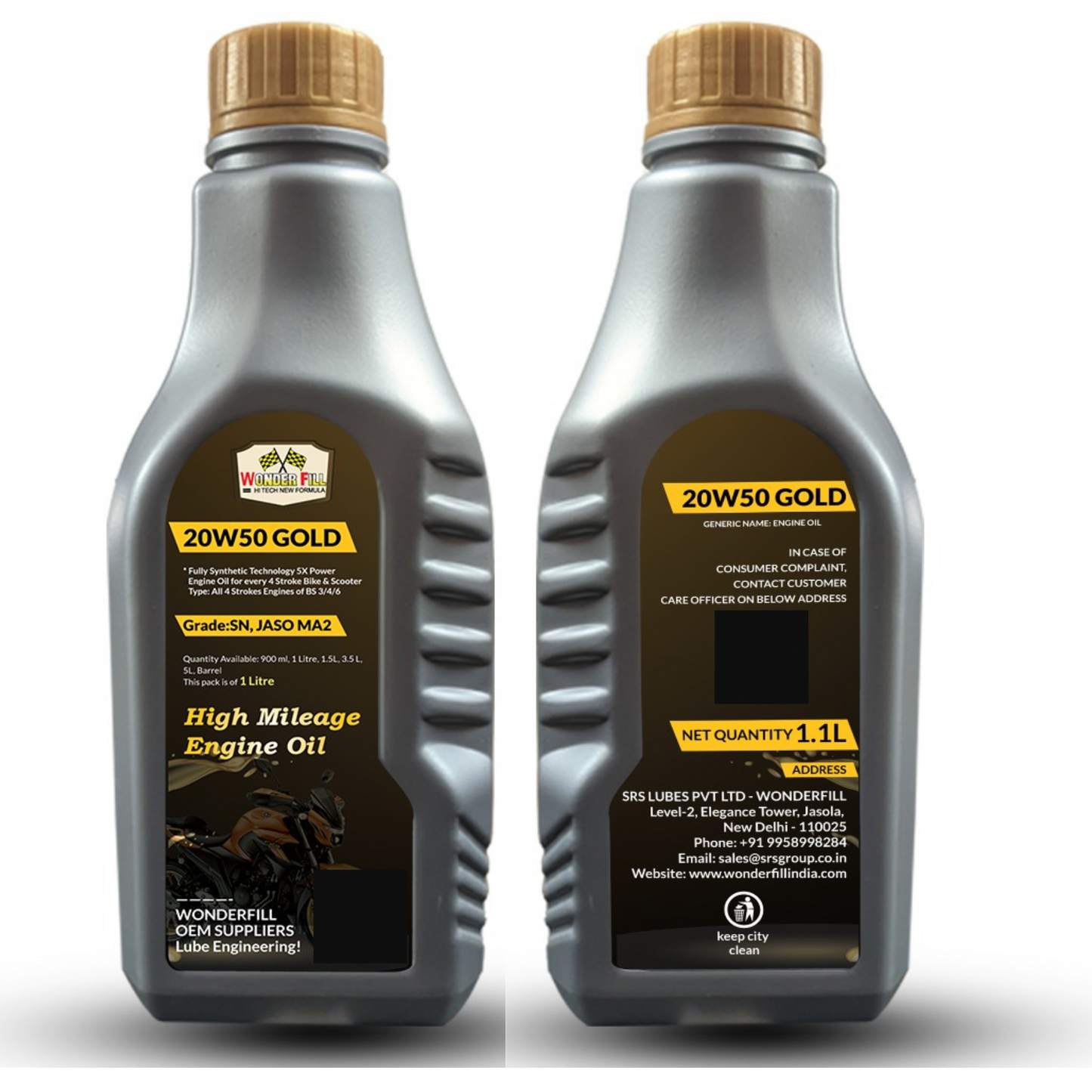 WONDERFILL IMPORTED 20W50 ENGINE OIL HIGH PERFORMANCE 1.1L