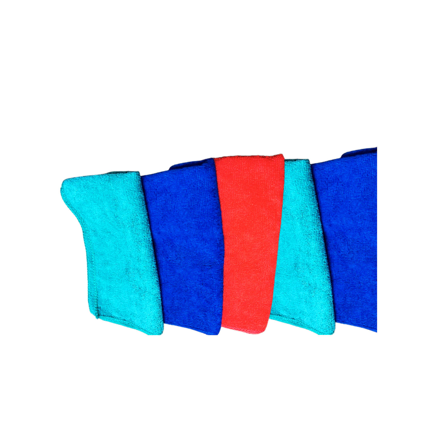Set of 5 Microfibre cloth towels. Economy Pack