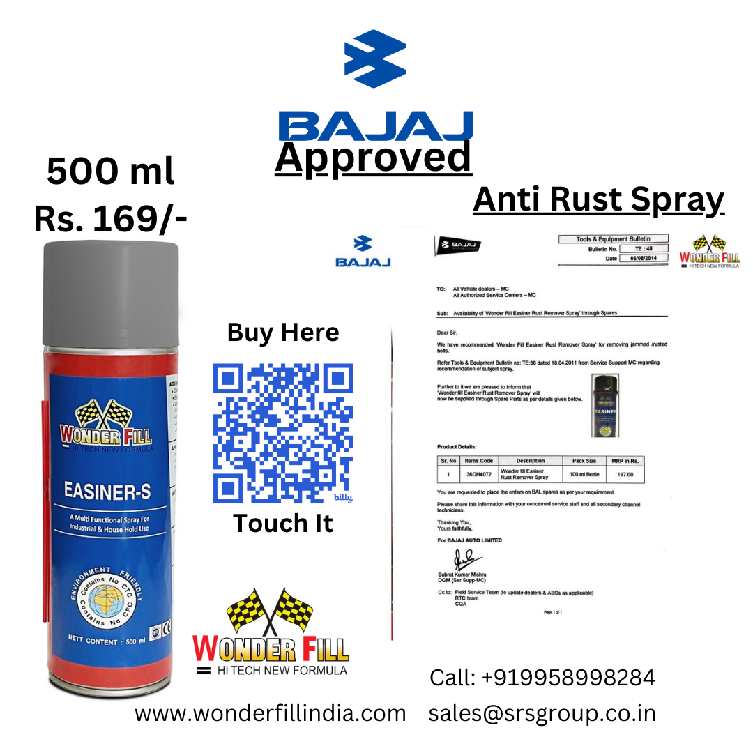 1 Box (24 Bottles) Bajaj Approved Anti Rust Easiner 500 ml