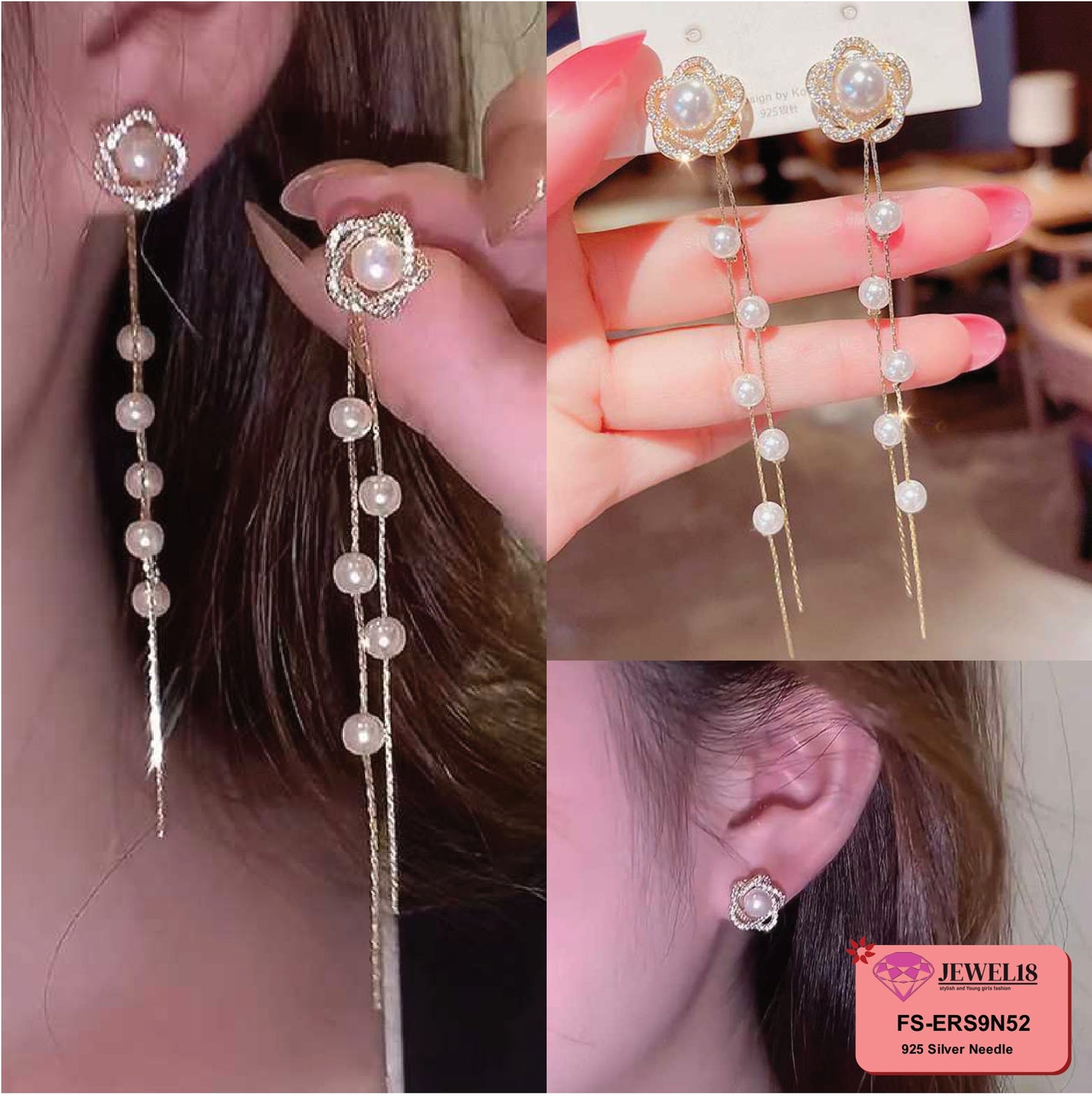 JEWEL18 EARRINGS JEWEL18 EAR FASHION GLOBAL DESIGN GENUINE #9N52