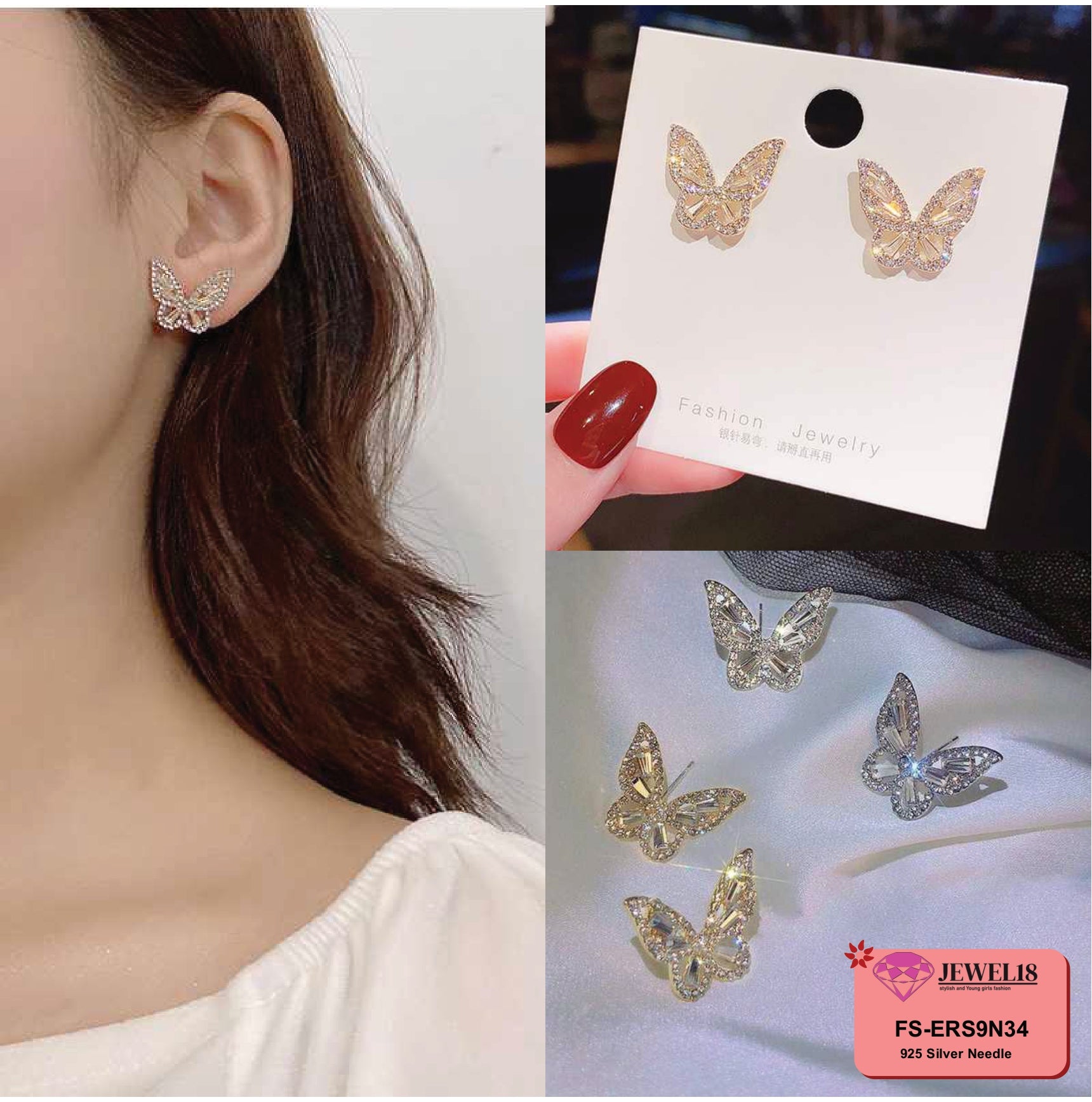 JEWEL18 EARRINGS JEWEL18 EAR FASHION GLOBAL DESIGN GENUINE #9N34