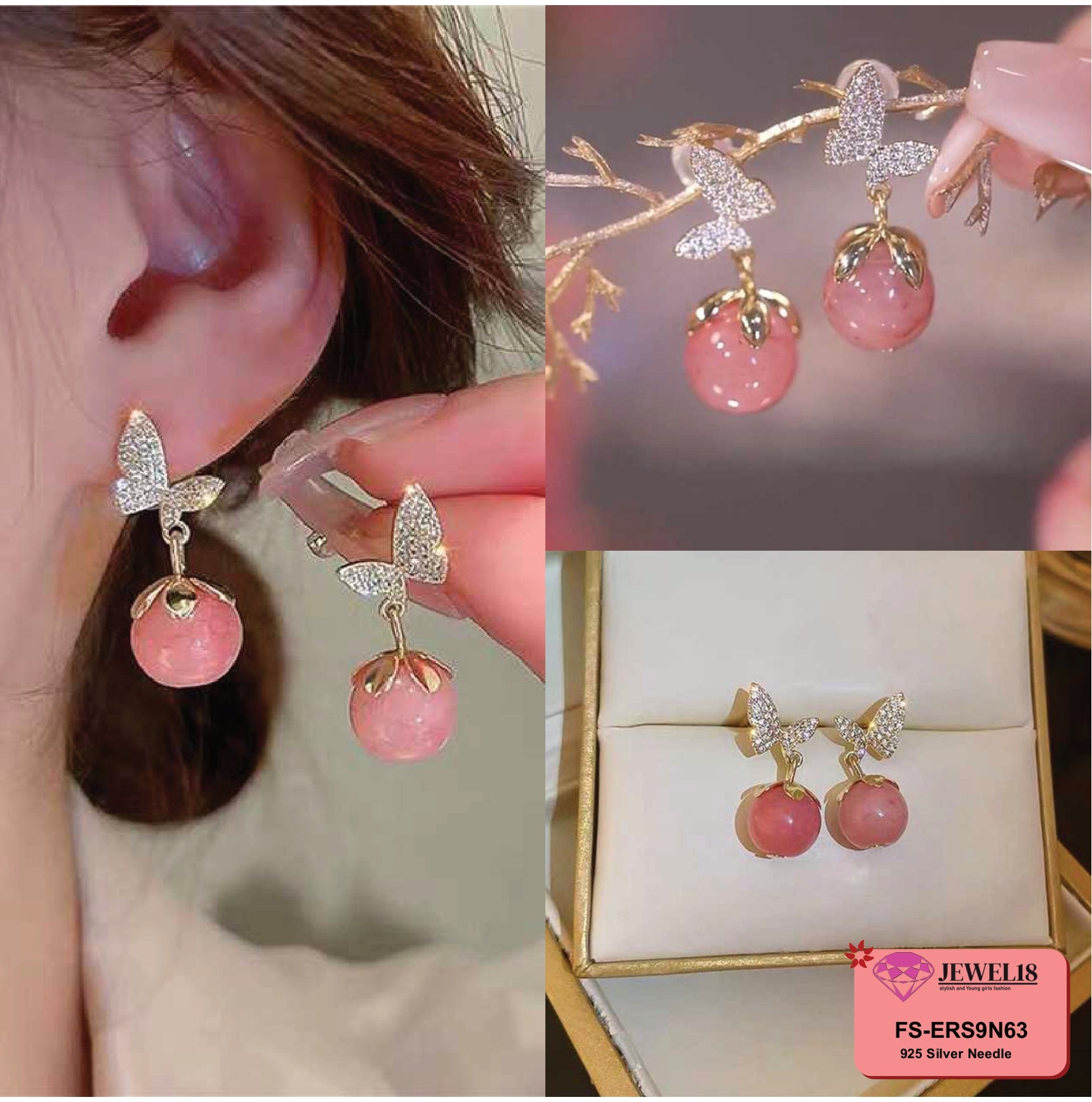 JEWEL18 EARRINGS JEWEL18 EAR FASHION GLOBAL DESIGN GENUINE #9N63