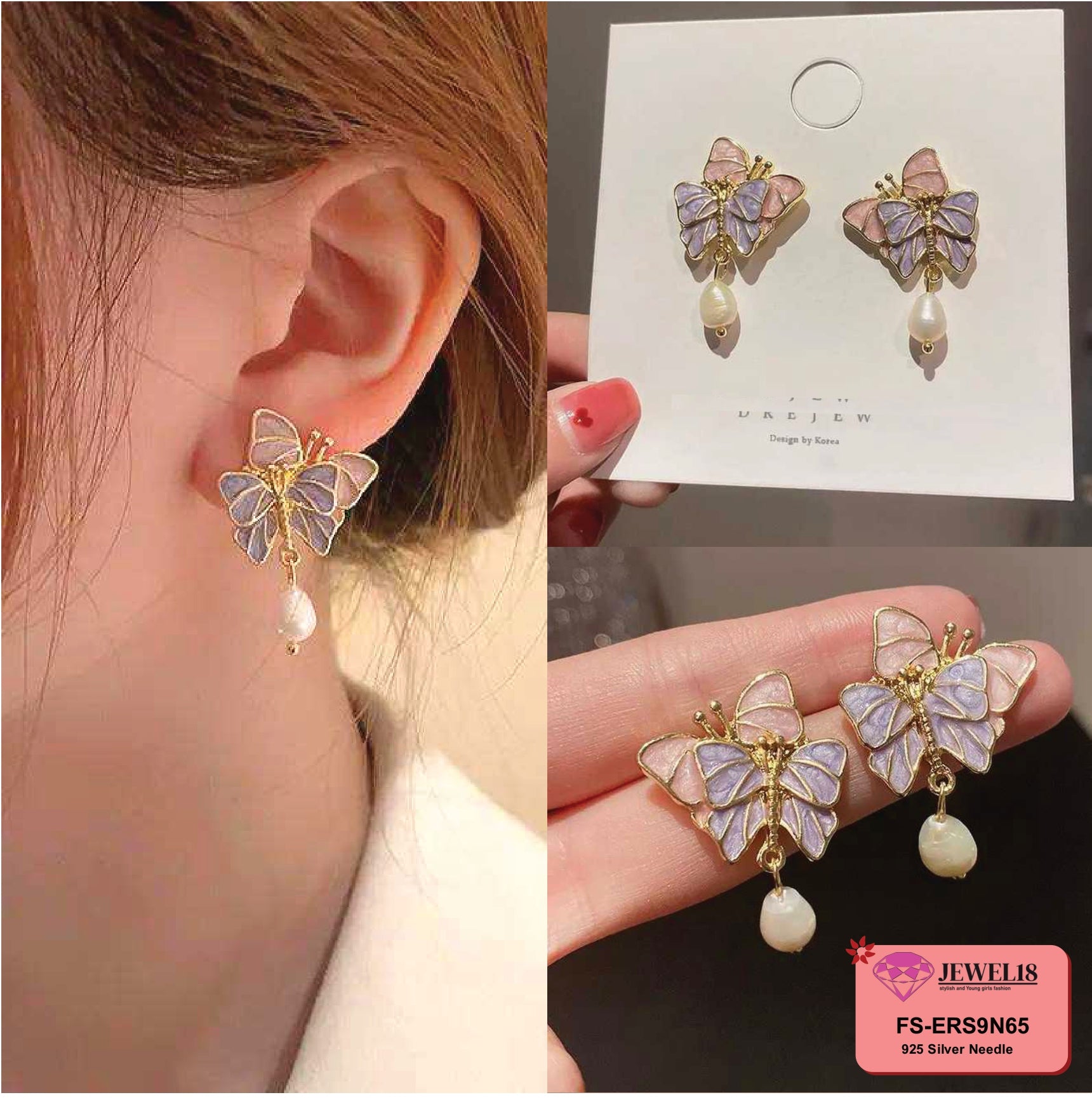 JEWEL18 EARRINGS JEWEL18 EAR FASHION GLOBAL DESIGN GENUINE #9N65