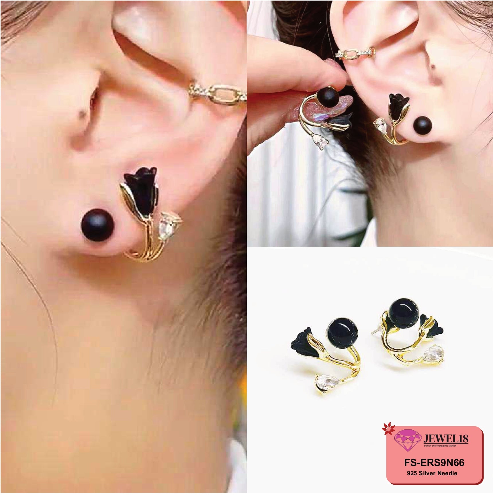 JEWEL18 EARRINGS JEWEL18 EAR FASHION GLOBAL DESIGN GENUINE #9N66
