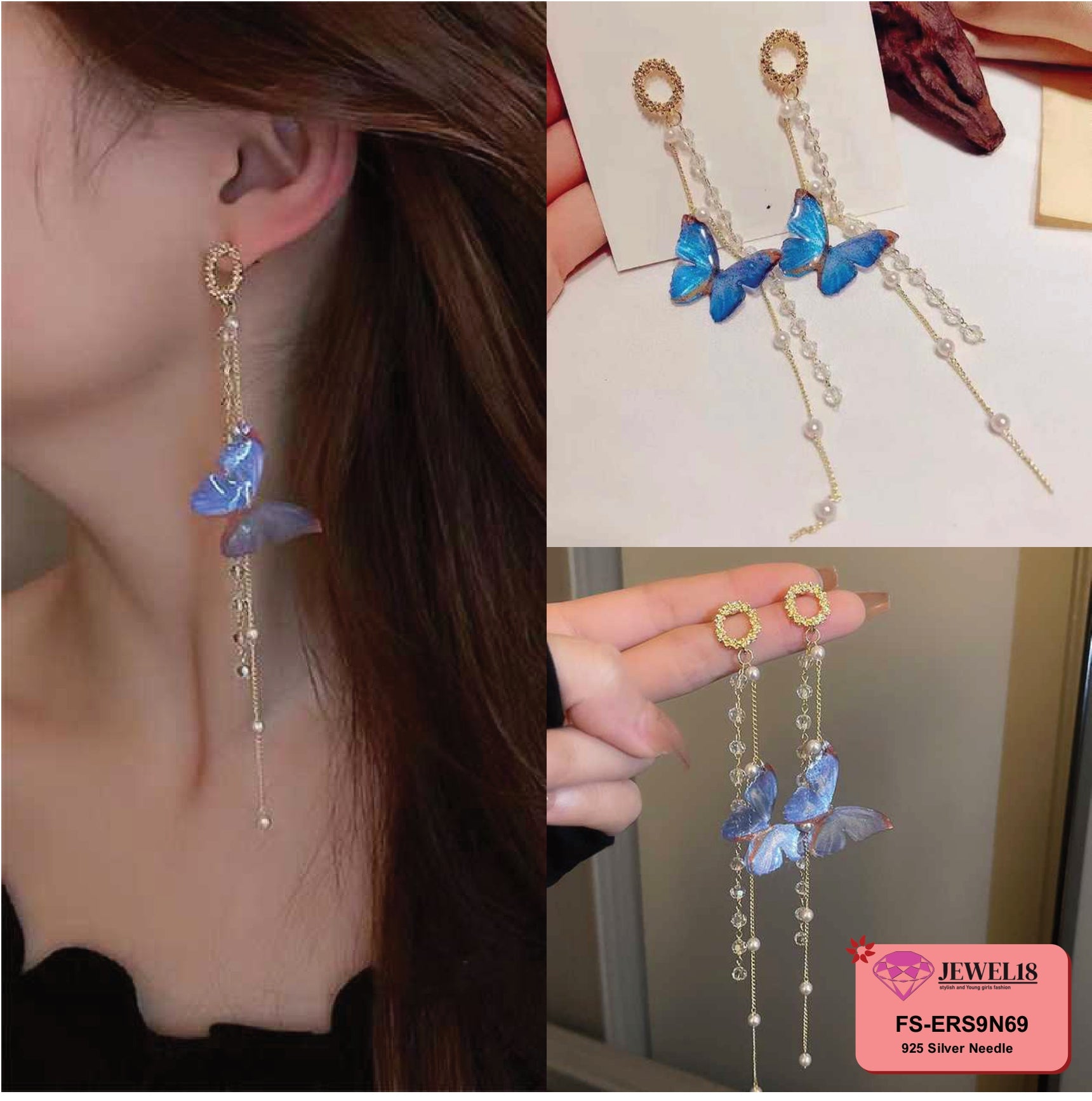 JEWEL18 EARRINGS JEWEL18 EAR FASHION GLOBAL DESIGN GENUINE #9N69