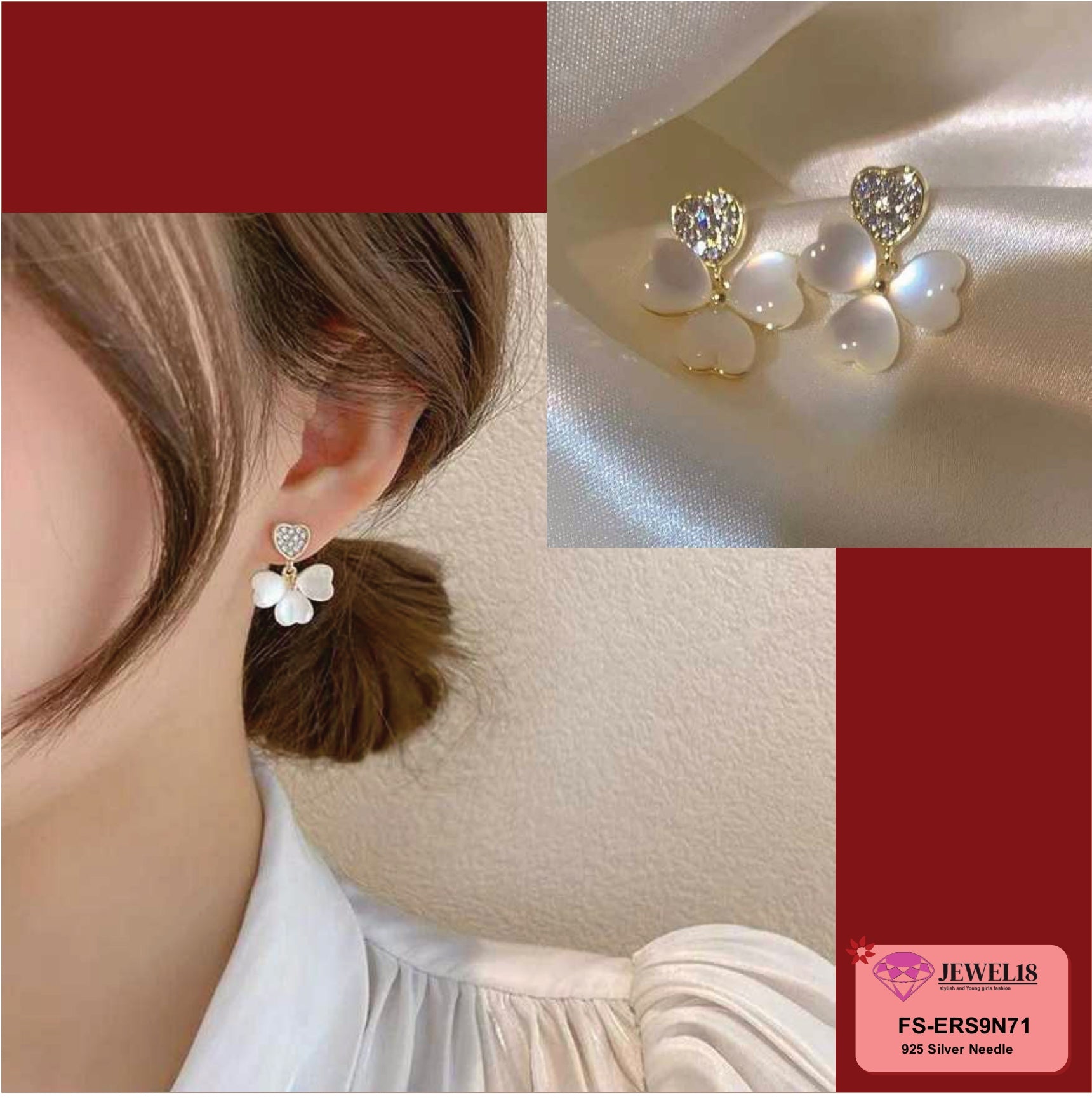JEWEL18 EARRINGS JEWEL18 EAR FASHION GLOBAL DESIGN GENUINE #9N71