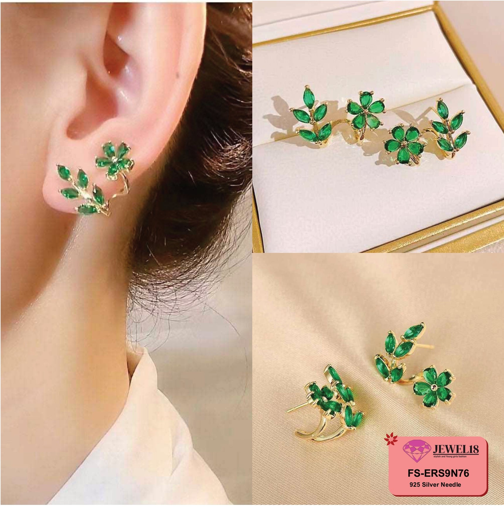 JEWEL18 EARRINGS JEWEL18 EAR FASHION GLOBAL DESIGN GENUINE #9N76