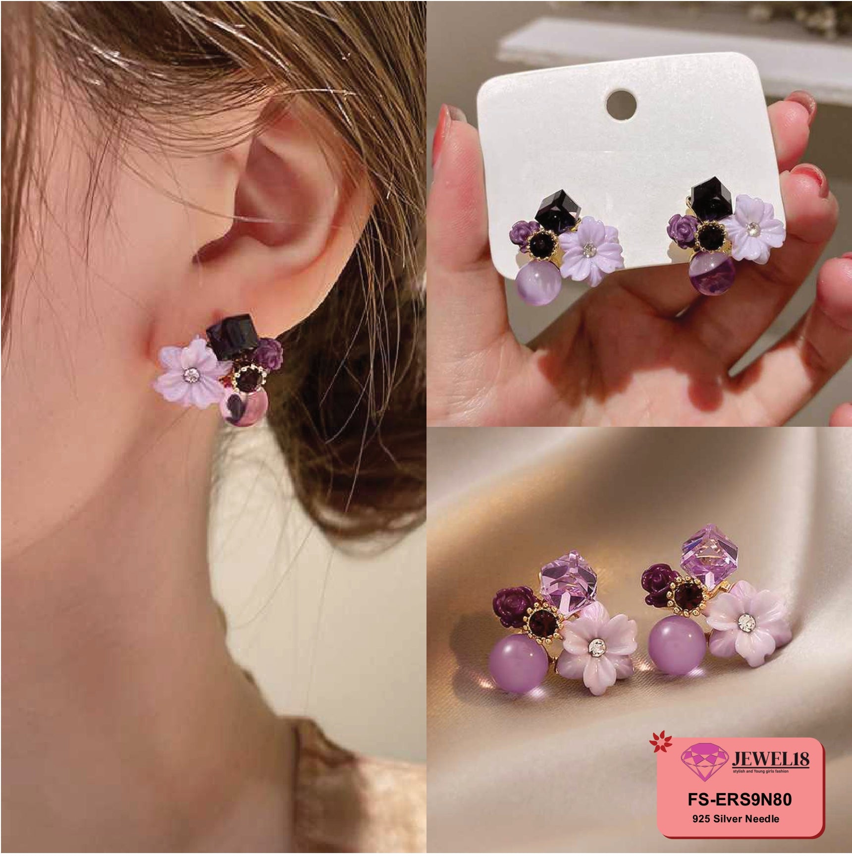 JEWEL18 EARRINGS JEWEL18 EAR FASHION GLOBAL DESIGN GENUINE #9N80
