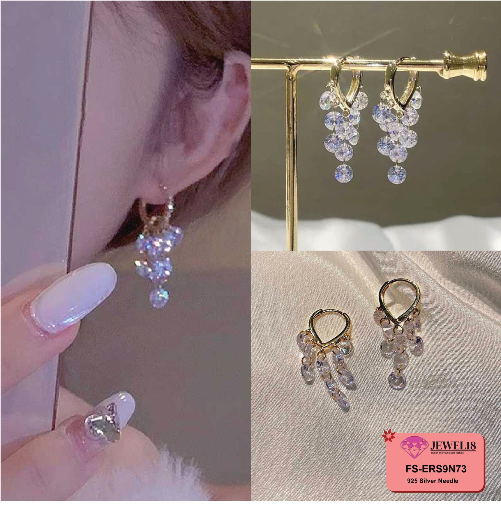 JEWEL18 EARRINGS JEWEL18 EAR FASHION GLOBAL DESIGN GENUINE #9N73