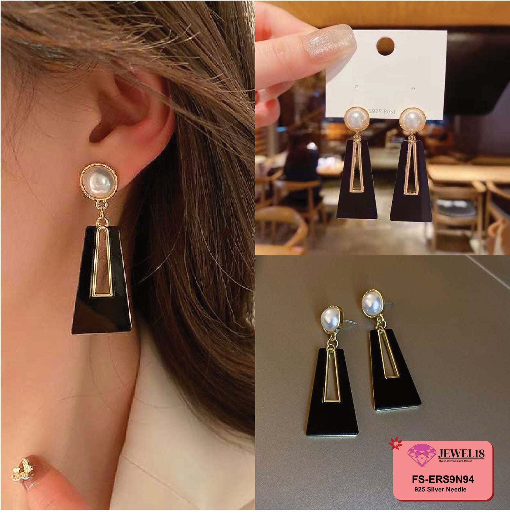 JEWEL18 EARRINGS JEWEL18 EAR FASHION GLOBAL DESIGN GENUINE #9N94