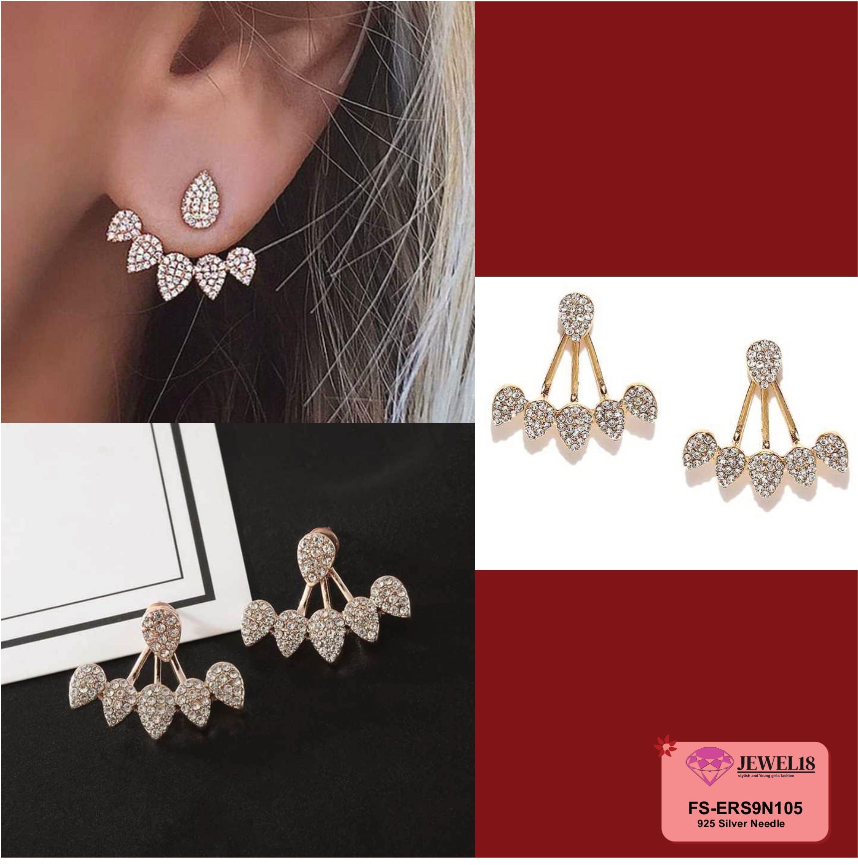 JEWEL18 EARRINGS JEWEL18 EAR FASHION GLOBAL DESIGN GENUINE #N105