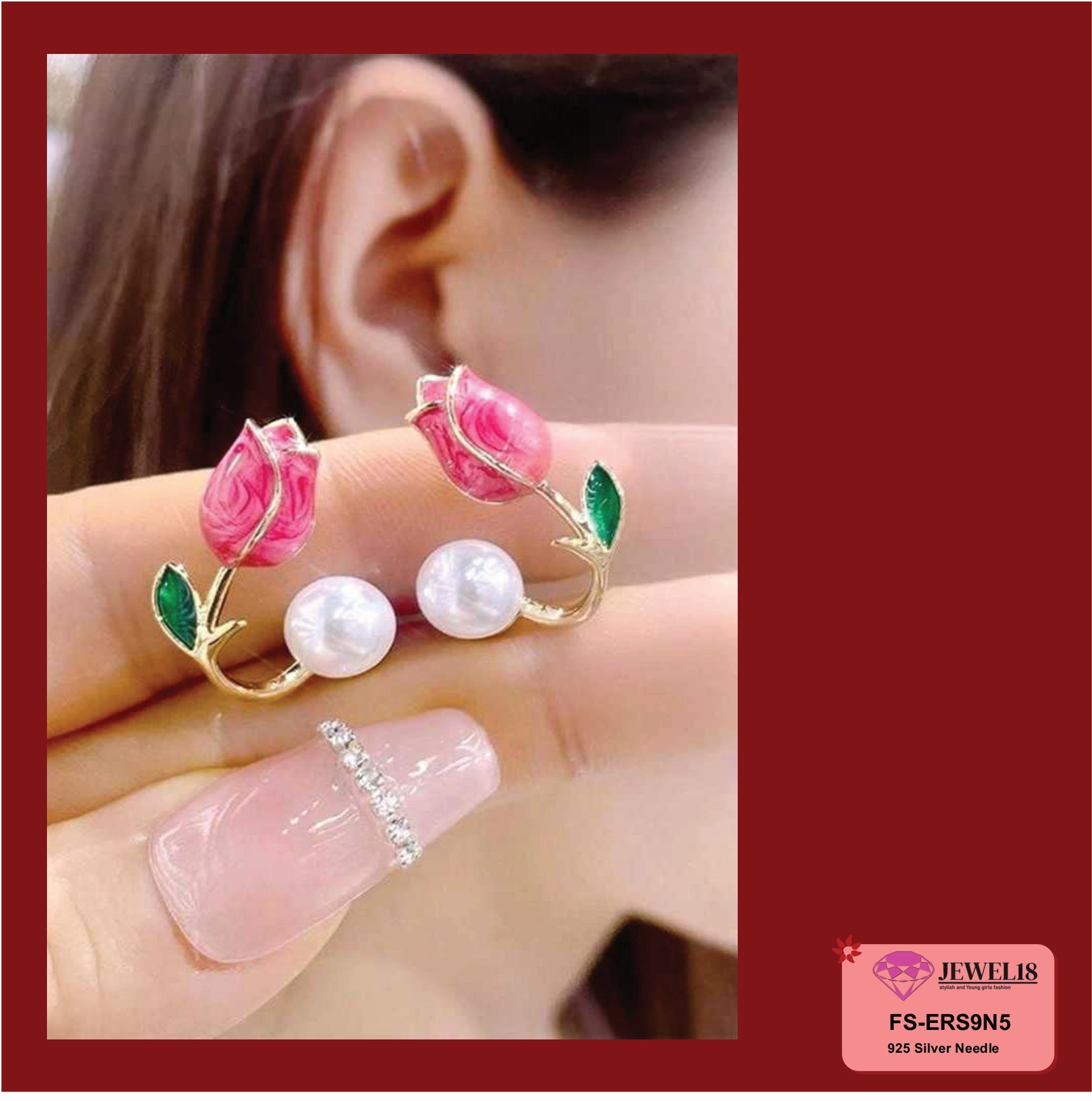 JEWEL18 EARRINGS FASHION GLOBAL DESIGN GENUINE #9N106