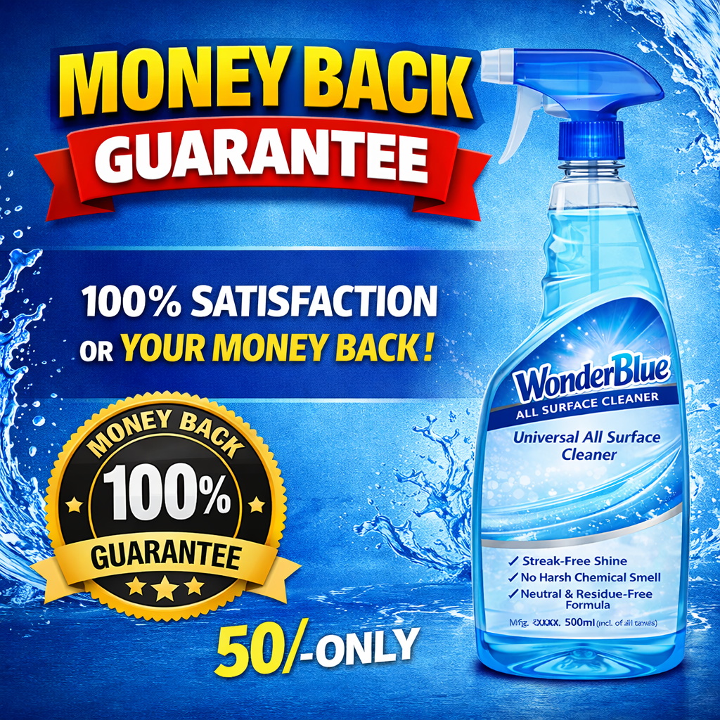 BEST CLEANER - WonderBlue All Surface Cleaner Spray – Neutral Smell, Streak-Free Shine – 500ml