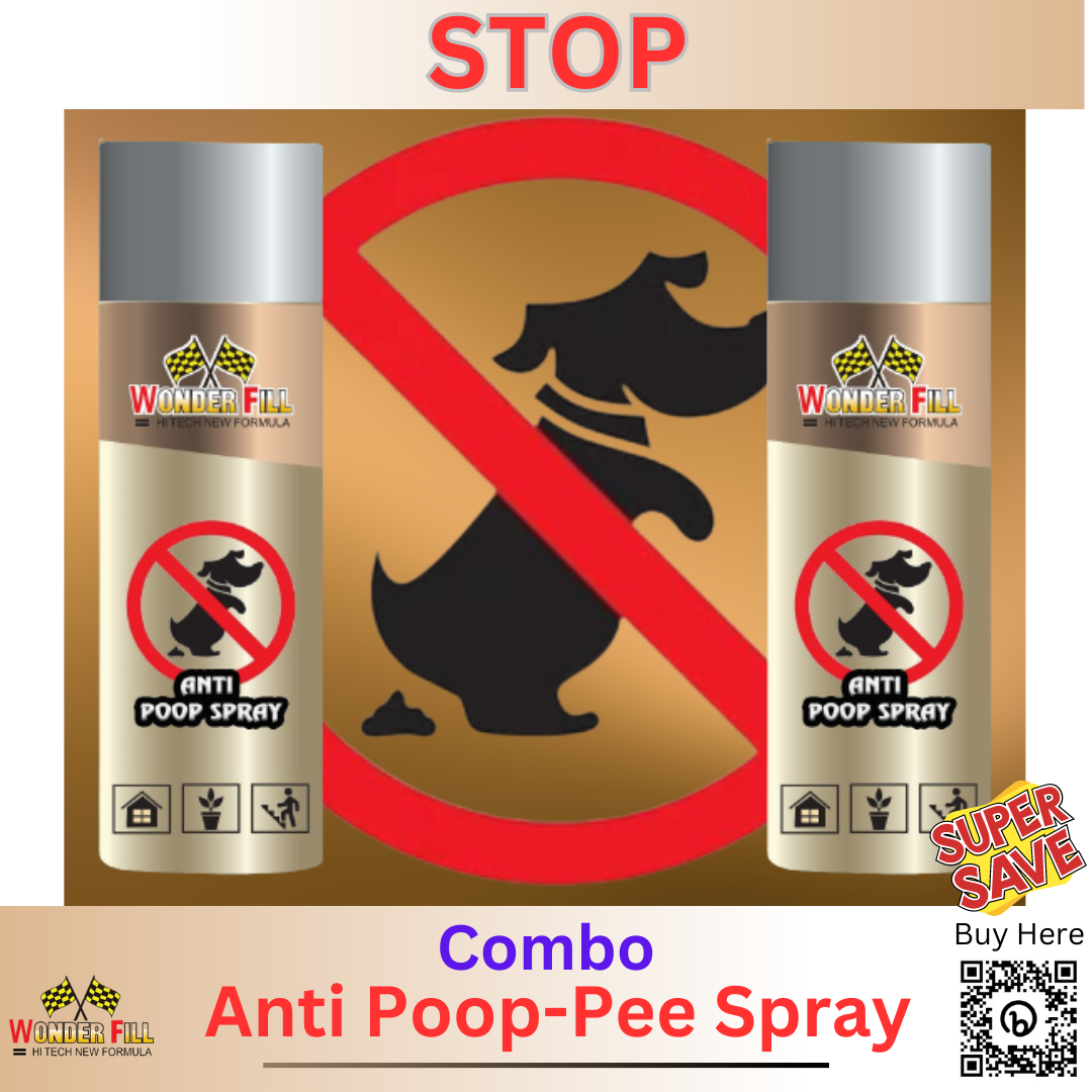 Anti Poop Pee Spray 120 ml (Indoor-Outdoor Use Now)- New Improved