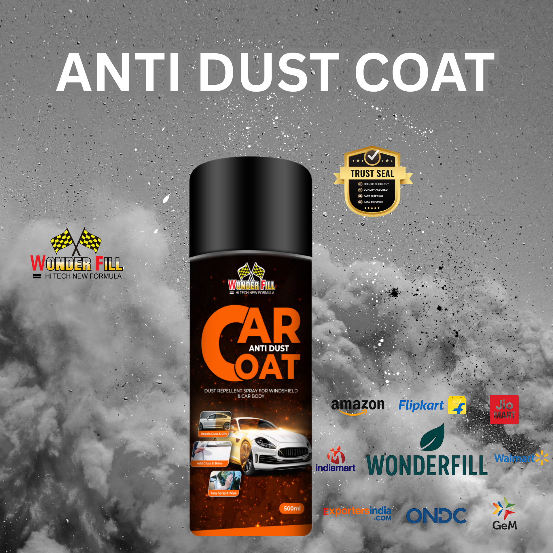 Car Anti Dust Coat Spray - 500ml