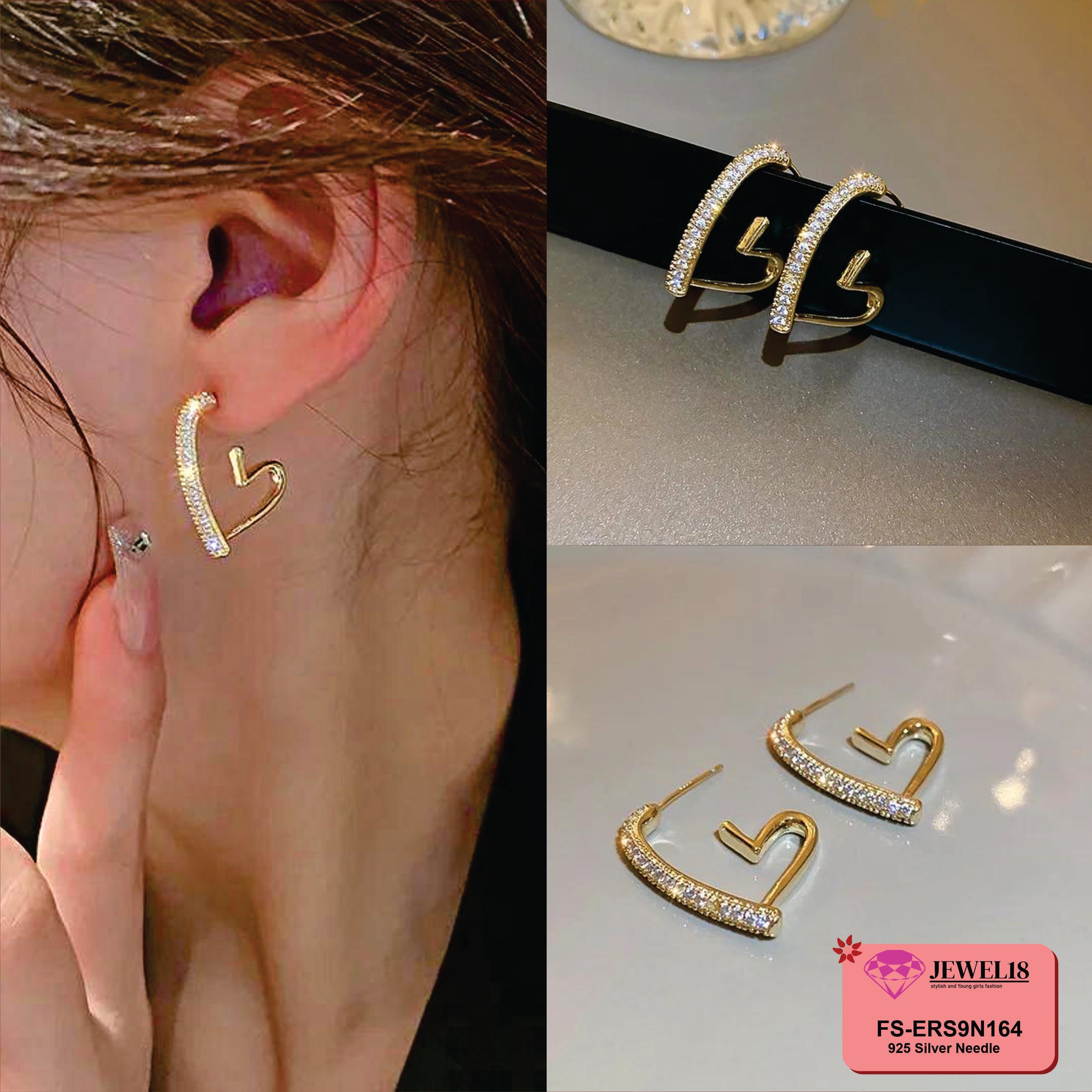 JEWEL18 EARRINGS JEWEL18 EAR FASHION GLOBAL DESIGN GENUINE #9N164
