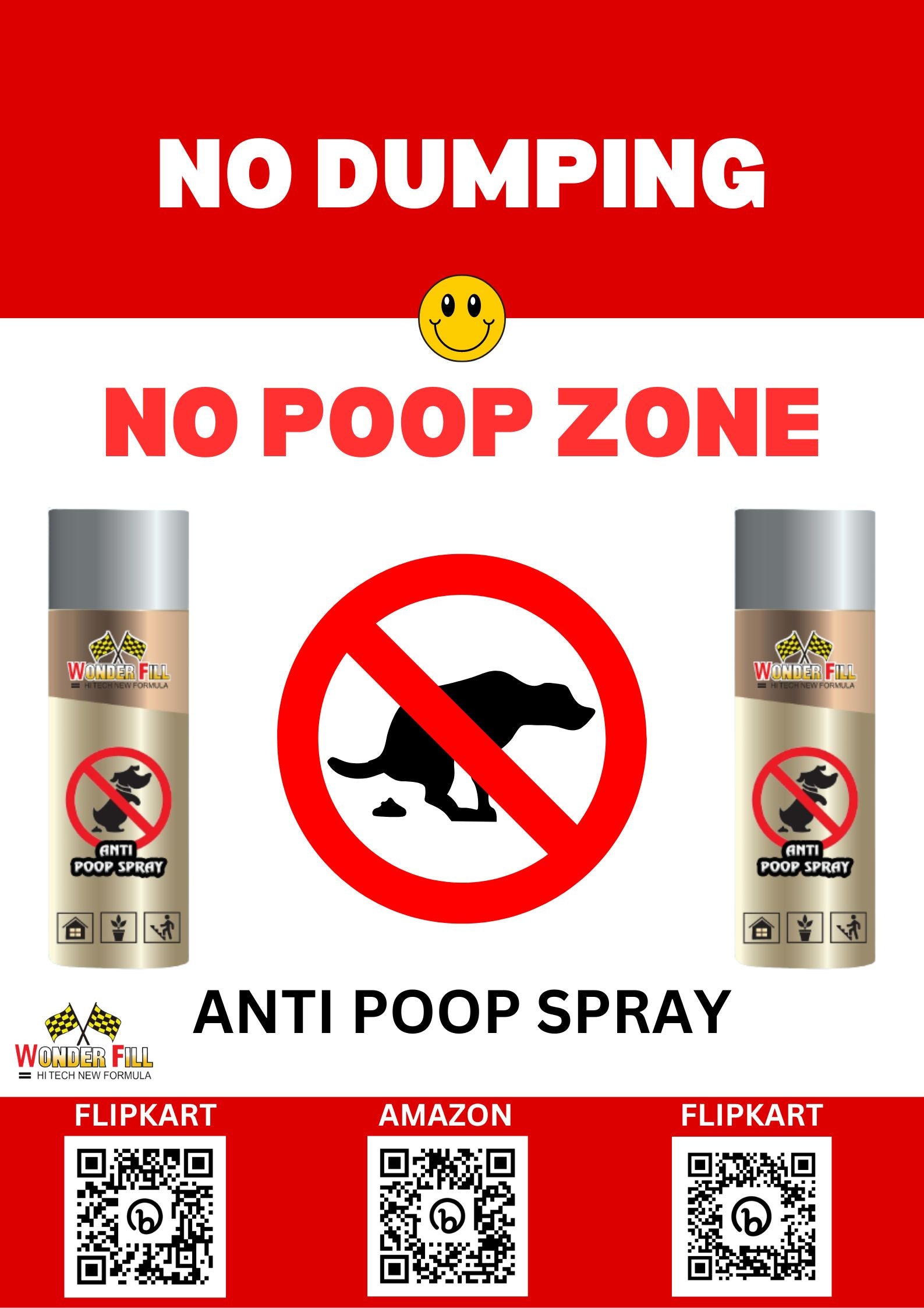 Anti Poop Pee Spray 120 ml (Indoor-Outdoor Use Now)- New Improved