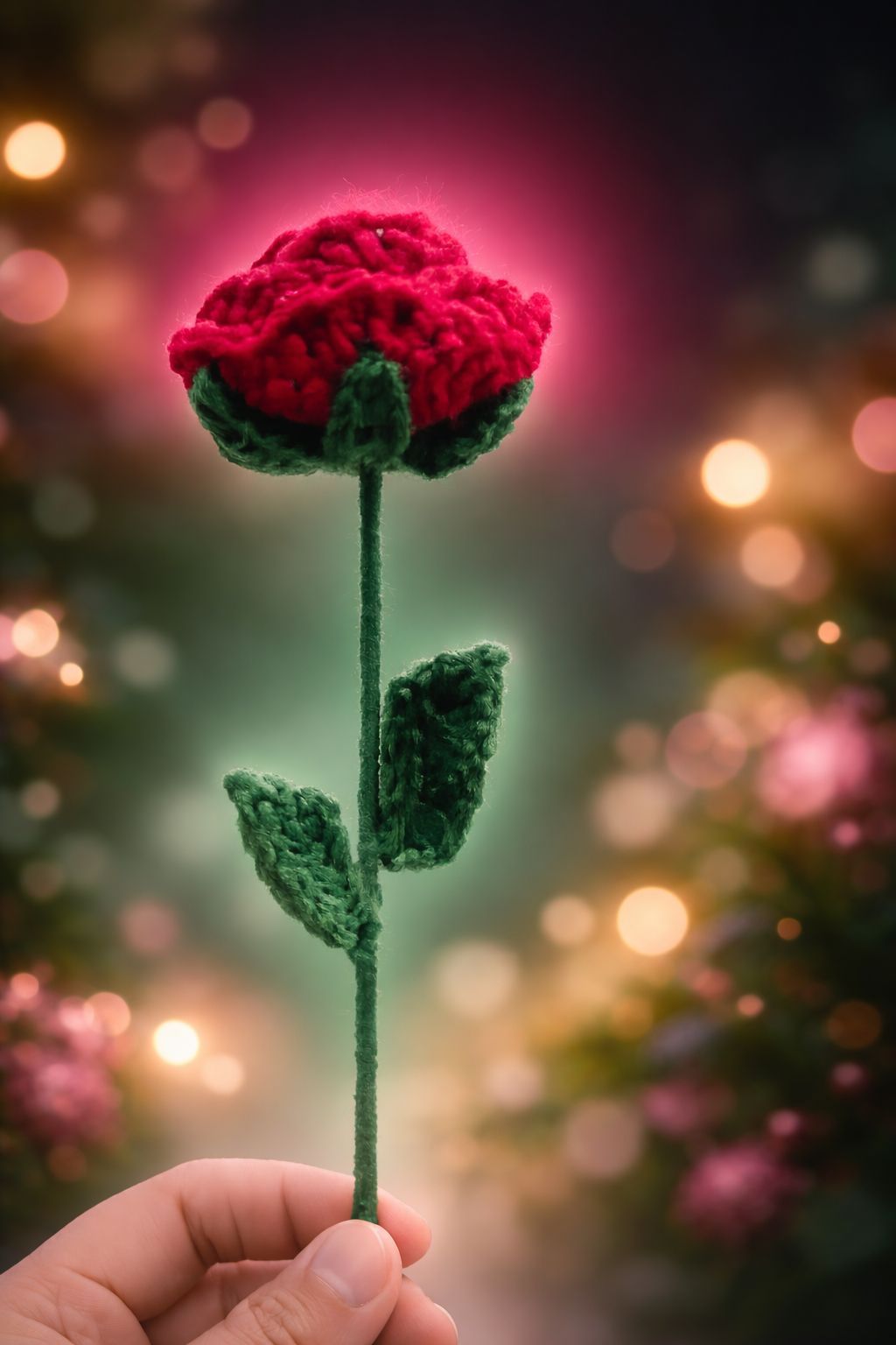 Anupriya Designs ❤️ Valentine Red Fabric Rose – Single Flower | Everlasting Gift
