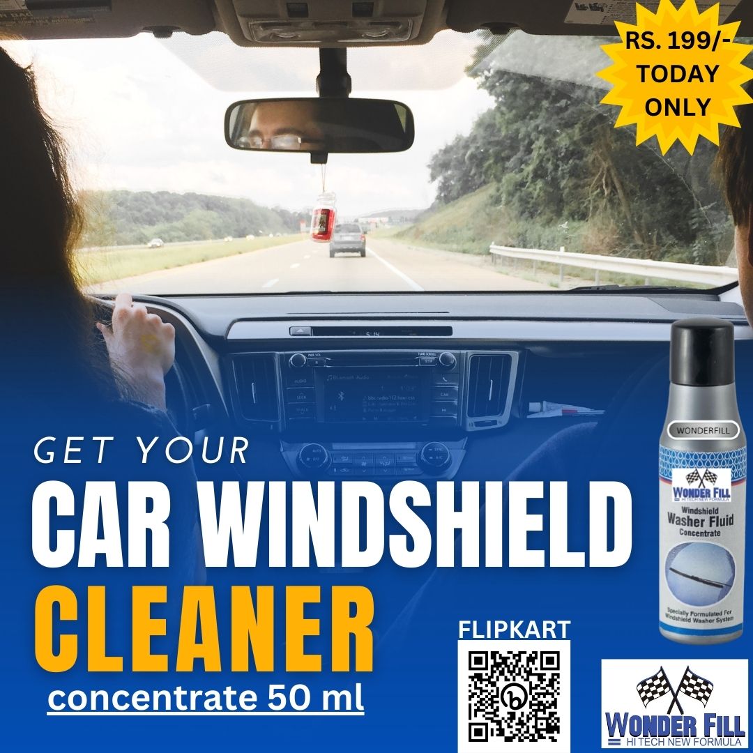 WONDERFILL WINDSHIELD GLASS CLEANER CONCENTRATE 50 ml.[Add Free to cart Air Freshener Sanitizer]