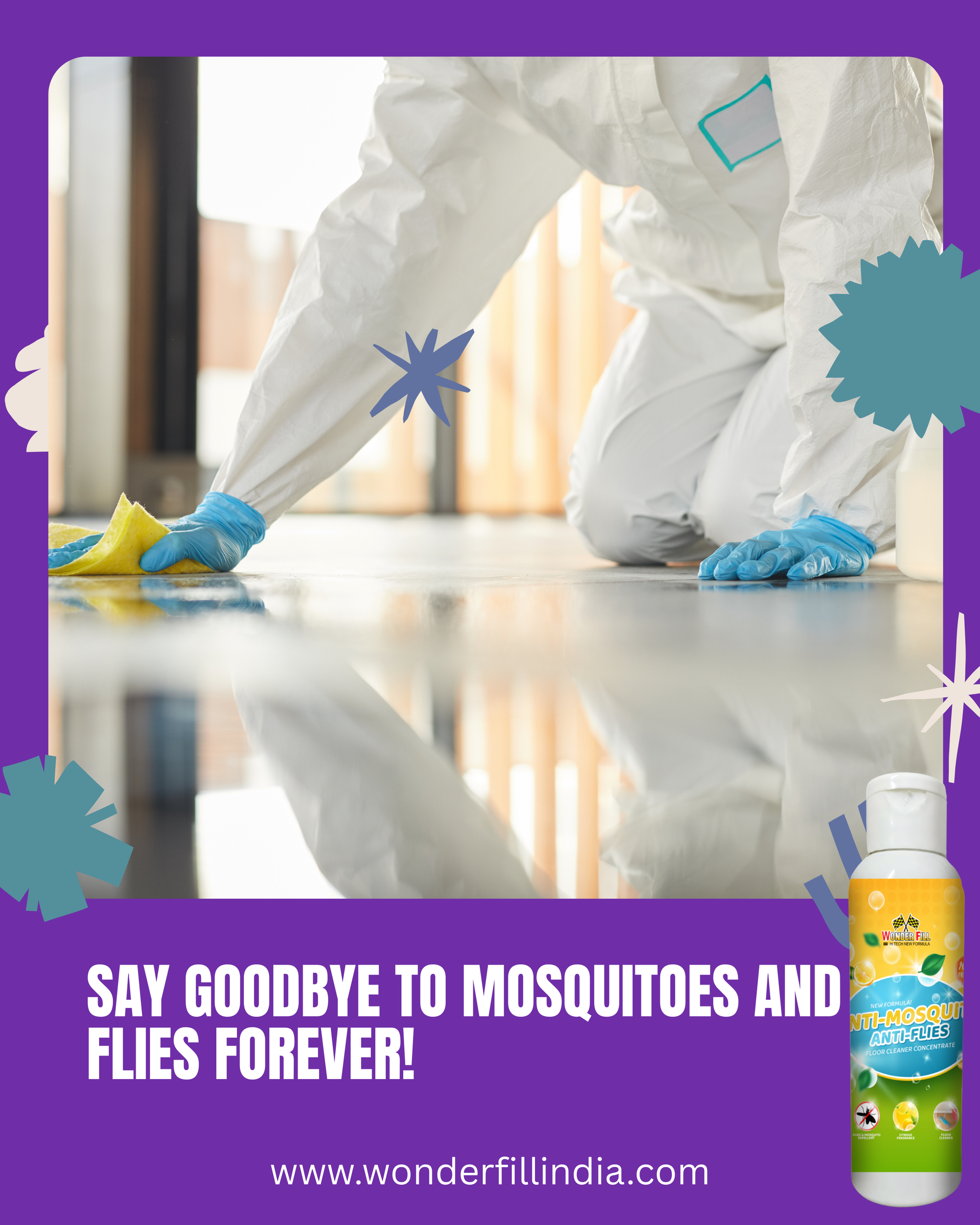 Anti Mosquito, Anti Flies Concentrate Floor Cleaner - 200 ml