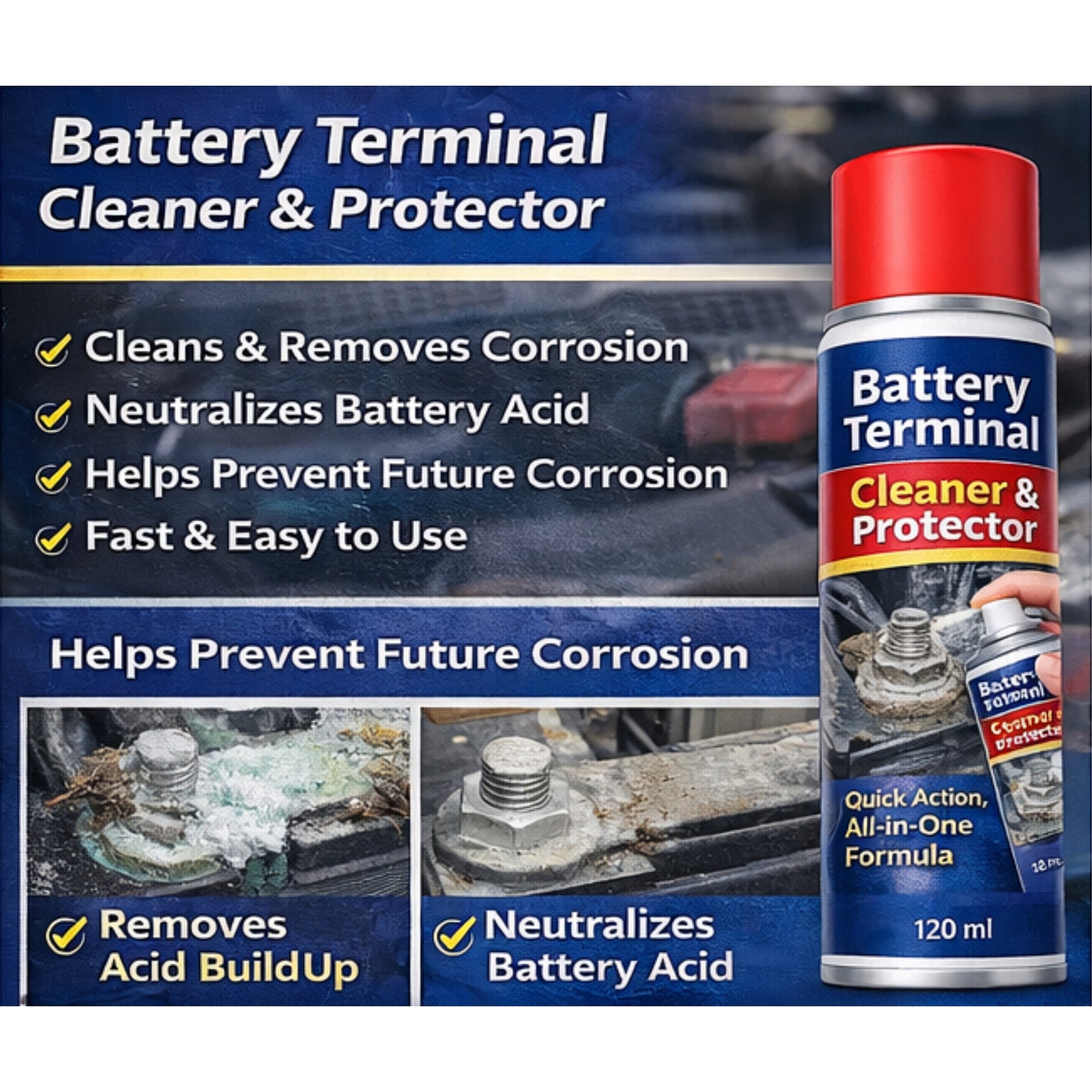 Best Battery Terminal Cleaner & Protector - 120ml