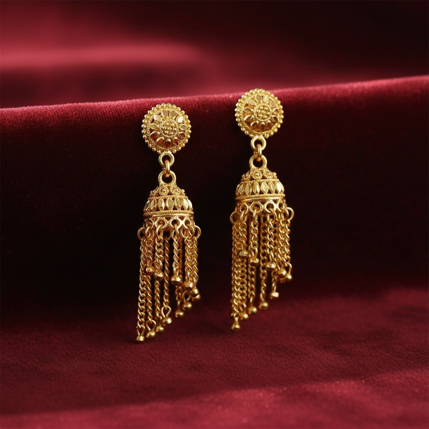 Best Jhumka - Traditional Gold Plated Designer Jhumka Earrings for Women