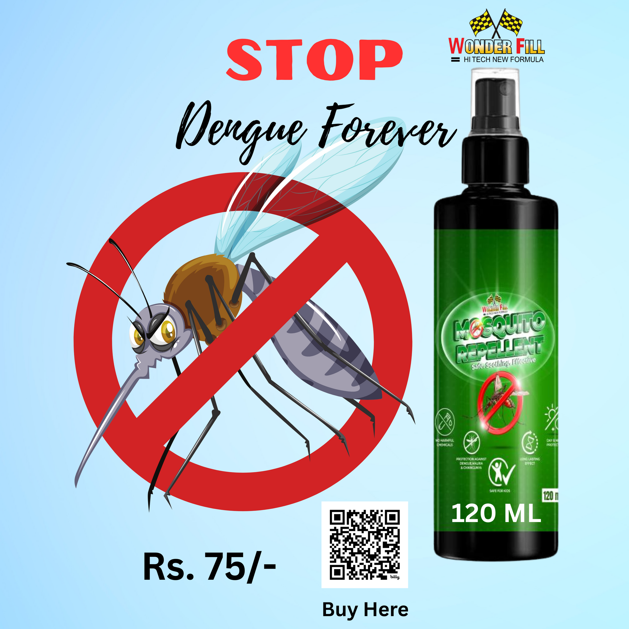 Natural Mosquito Repellent Sprayer 120ml