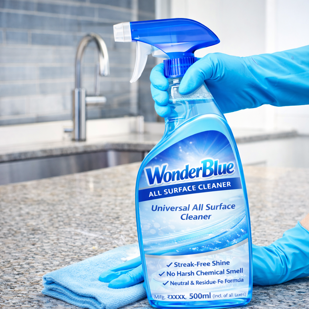 BEST CLEANER - WonderBlue All Surface Cleaner Spray – Neutral Smell, Streak-Free Shine – 500ml