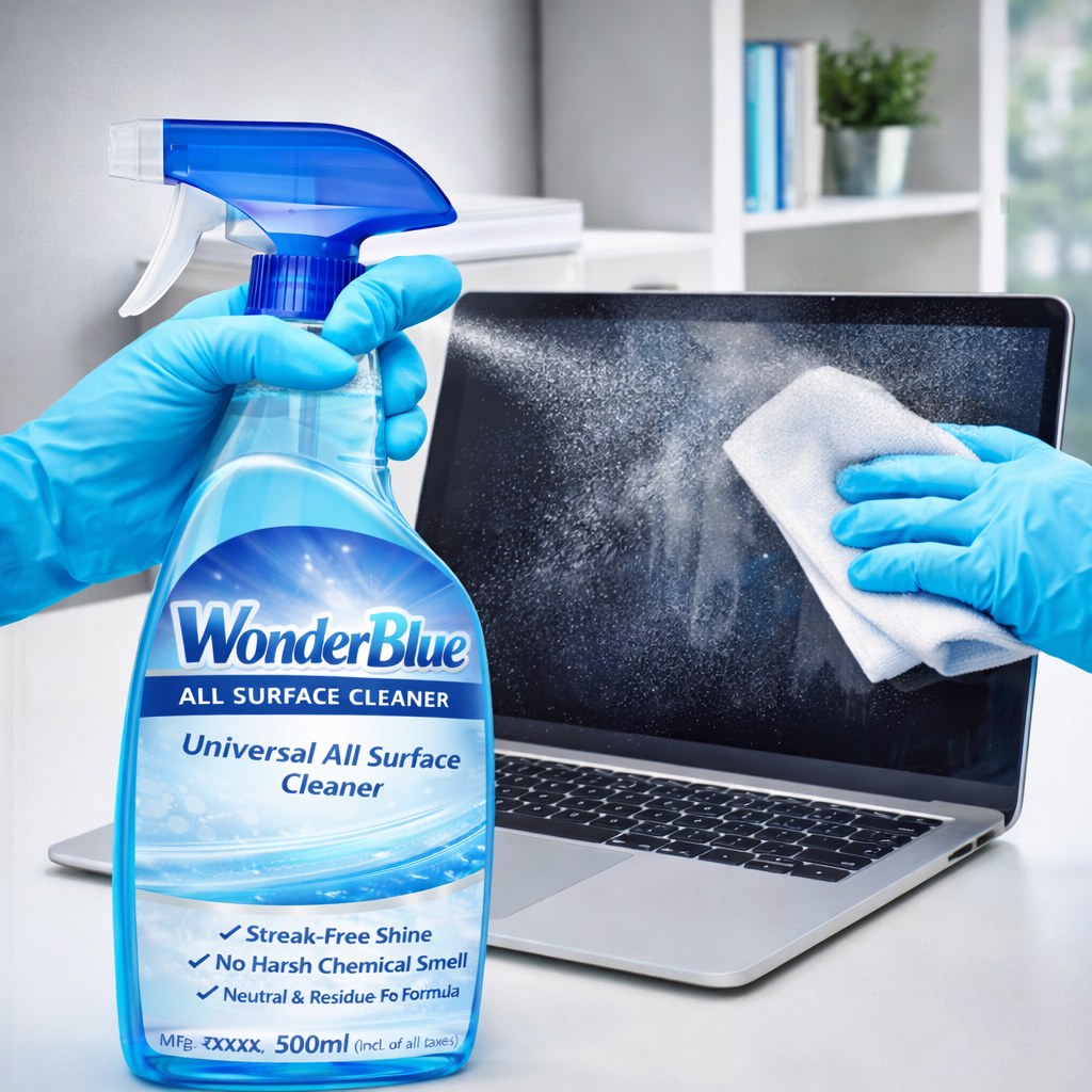 BEST CLEANER - WonderBlue All Surface Cleaner Spray – Neutral Smell, Streak-Free Shine – 500ml