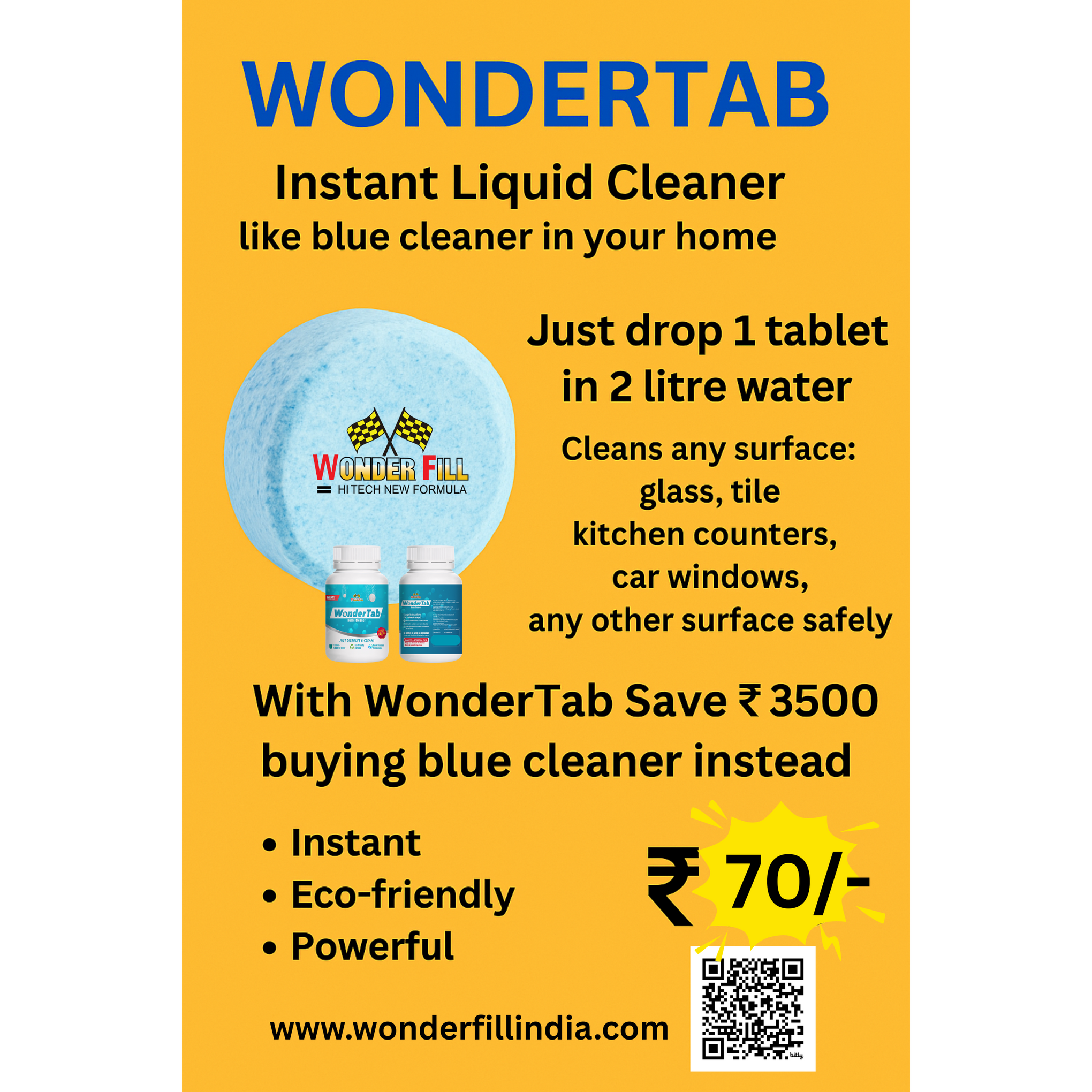 WonderTab - Instant Multi Surface Cleaner Tablets -10 No's